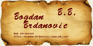 Bogdan Brdanović vizit kartica